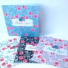 Pack of Four Thank You Cards,Handmade Vintage Rose Cards,Can Be Personalised