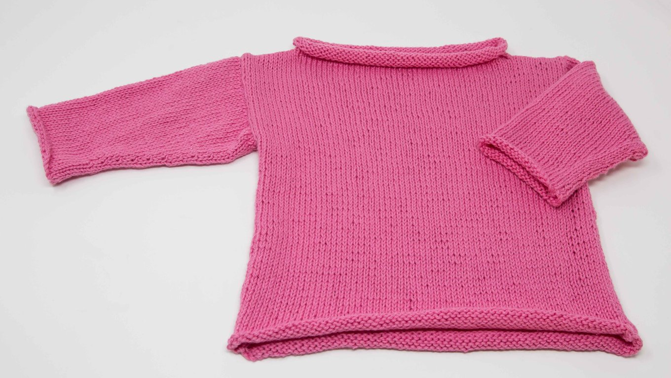 Deep Pink Organic Cotton Baby Jumper 3 - 6 Months