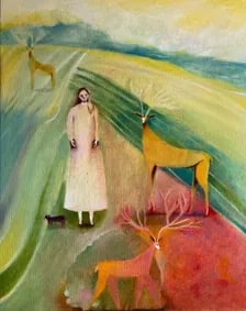 Scottish field art card