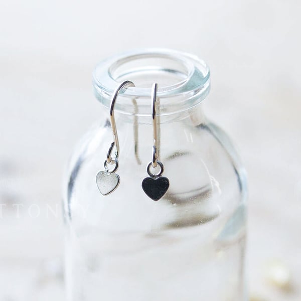 Tiny Heart Earrings Sterling Silver Dainty Jewellery Bridal Jewellery Gifts for 