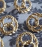 3 4" 19mm 30L medium weight Gold shank Buttons from Italy - Image 1