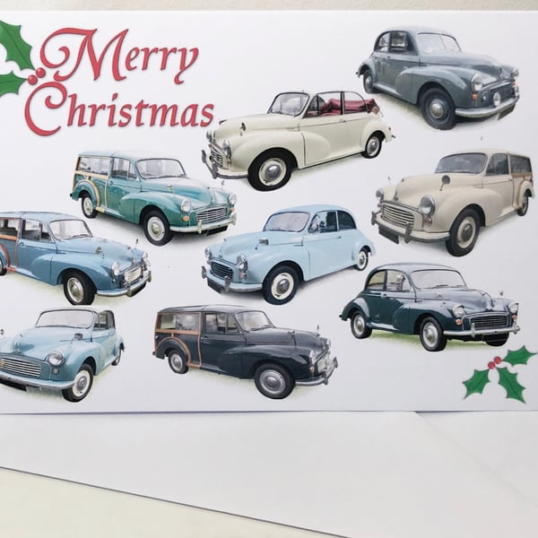 Morris Minors - Xmas Cards for the Moggie enthusiast