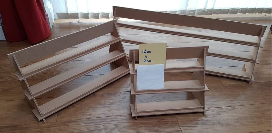 Display Stand 3 shelf version - flat pack, ideal for craft fairs Various lengths