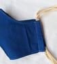 Blue cotton face mask - Image 1