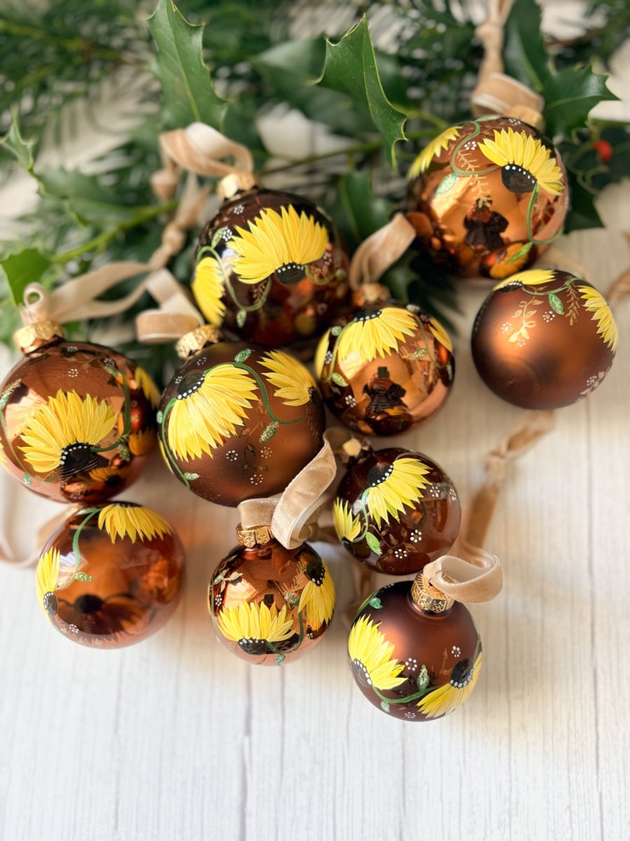 Sunflower Christmas Bauble 