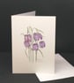 Fritillaries greetings card, blank inside. - Image 1