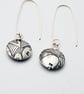 Classic Silver Capsule Drop Earrings - Image 1