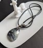 Handcrafted Stone Pendant with 44cm Rope Necklace