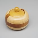 Small Wooden Trinket Ring Box. Handmade. Recycled South American Mahogany