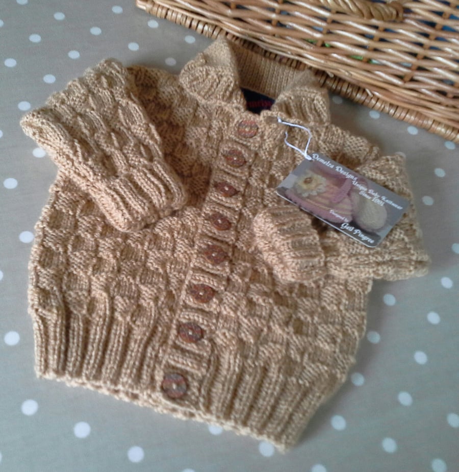 Baby Hand Knitted Cosy Cardigan 9-18  months size