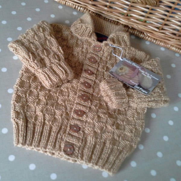 Baby Hand Knitted Cosy Cardigan 9-18  months size