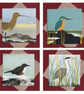 Greetings cards - birds of the river and estuary - pack of 4