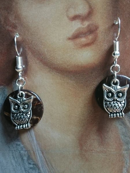 Owl earrings woodland themed 