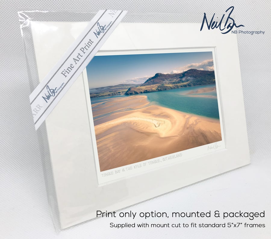 Sands of Kyle of Tongue, Sutherland, Scotland - A6 (7" x 5") Unframed Print