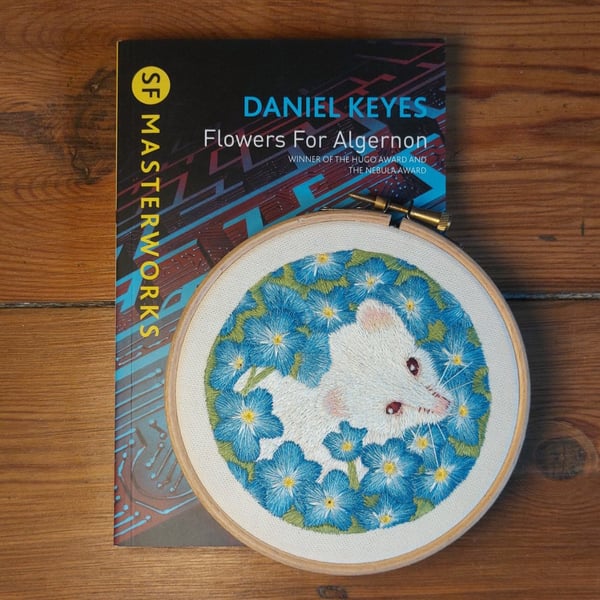 Flowers For Algenon Inspired Embroidery