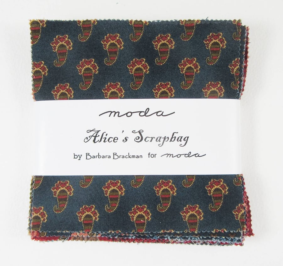 Moda Alice's Scrapbag Charm Pack for Patchwork and Crafting