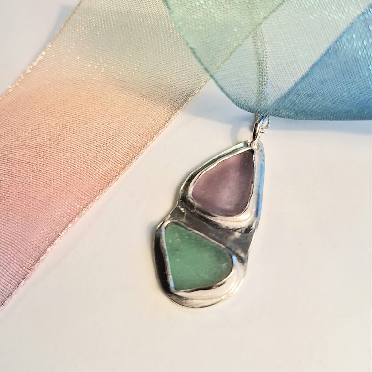Double Seaglass Pendant