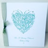 Mother's Day,Greeting Card,Nana,'Crystal Heart'Design,Handmade Card