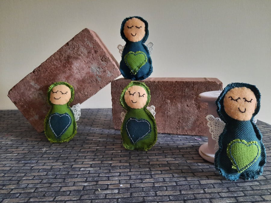 Angel  Lavender Bags - Heart Embellishment