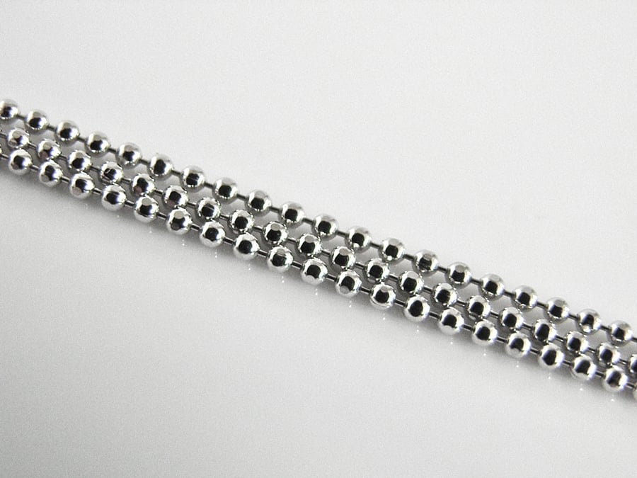 Silver Ball Chain Bracelet 