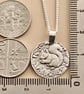 Squirrel Engraved Sterling Silver Coin Necklace - Image 7