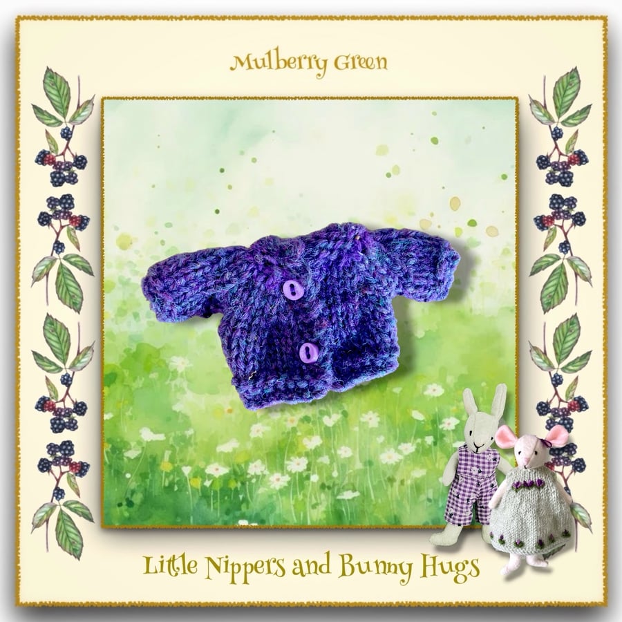 Purple Cardigan for the Little Nippers and Bunny Hugs