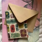 Handmade Holiday Greeting Card – Retro Presents Design