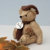 Teddy bear, unique one of a kind collectable bear, hand sewn signature bear 