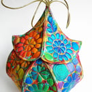 Lidded Textile Vessel 3D with Free Machine Embroidery 