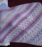 Small Hand Knitted Decorative Baby Blanket In Multi Colour Yarn (R874) - Image 1