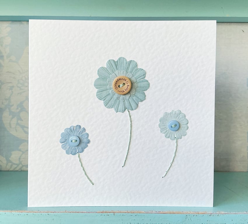 Hand Sewn Card. Valentines Day. Mother’s Day Card. Baby Shower Card. Anniversary