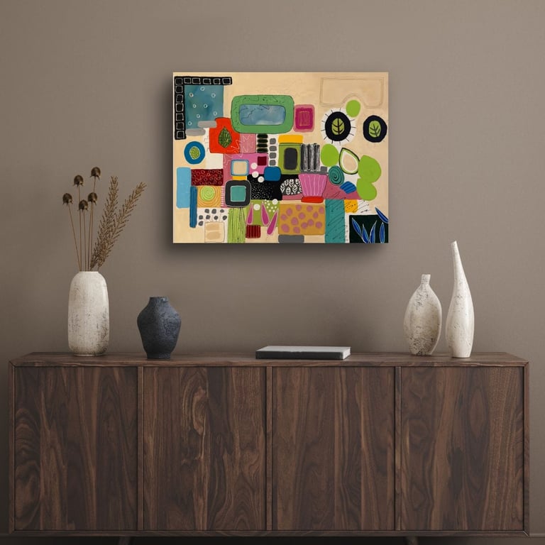 COLLECTED FORMS WALL ART ORIGINAL CANVAS PAINTING