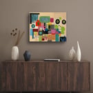 COLLECTED FORMS WALL ART ORIGINAL CANVAS PAINTING