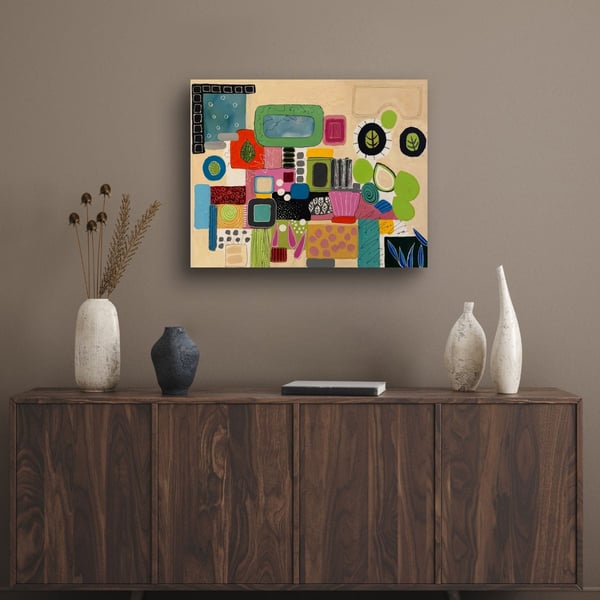 COLLECTED FORMS WALL ART ORIGINAL CANVAS PAINTING