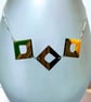Walnut & Resin Rhombus Necklace. - Image 4
