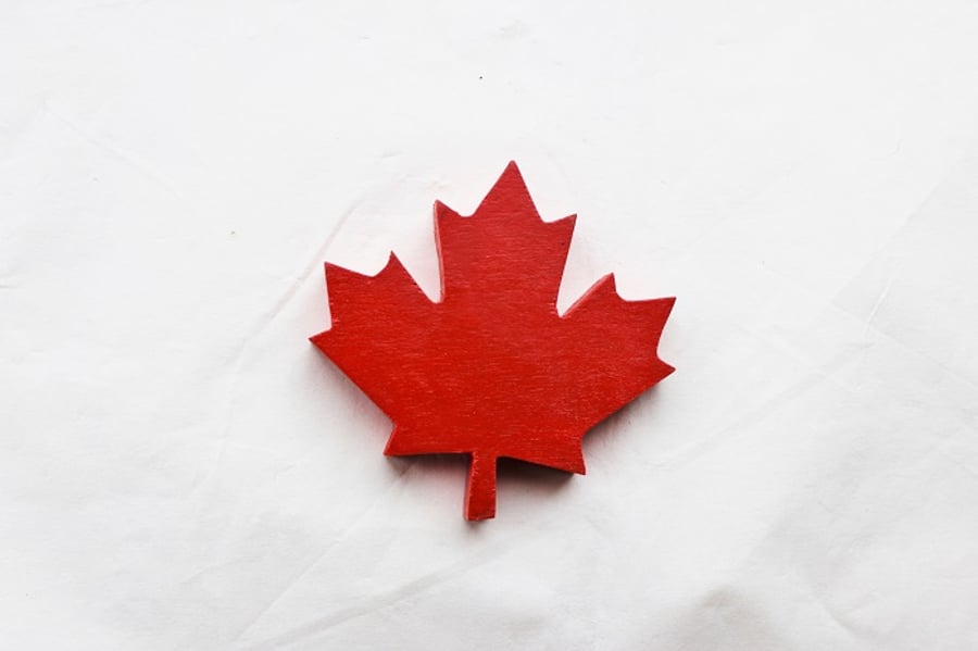 Stylised Canadian Maple Leaf Fridge Magnet