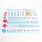 Texty Fabric Panel Needles Labels for Needle Book in Eggshell Blue 