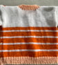 White, orange and peach striped baby jumper - Image 6