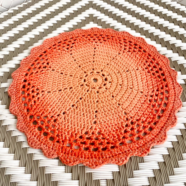 Crochet plant pot mat, crochet mat, crochet tableware, daisy crochet mat