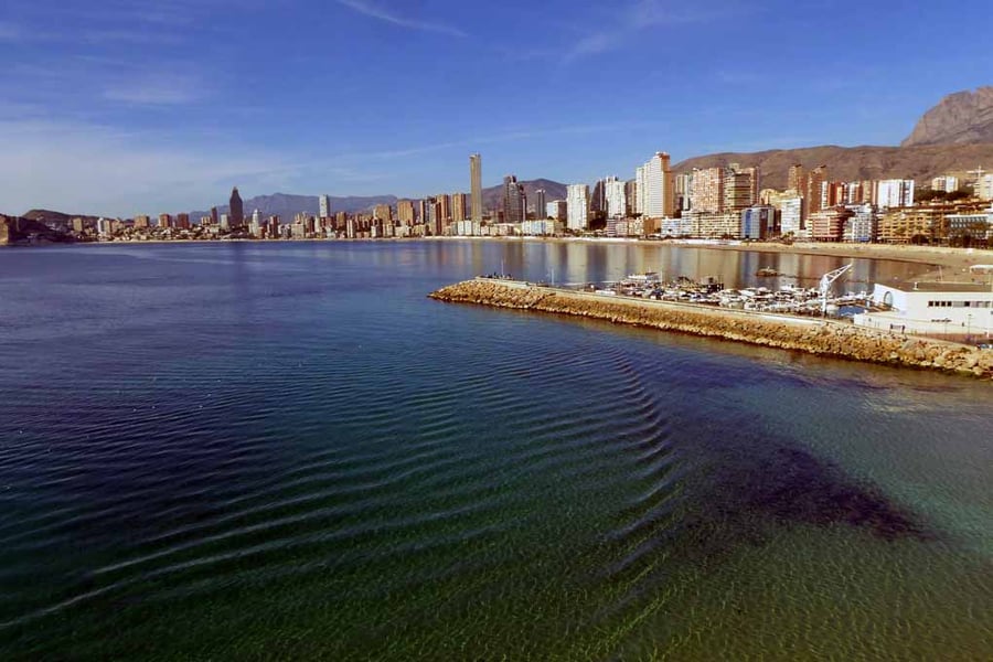 Benidorm Poniente Beach Costa Blanca Spain Photograph Print
