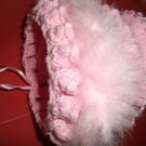 hand knitted baby girl hat