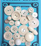 24 Vintage Cream Buttons - Image 1