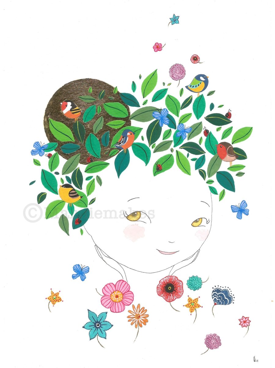 Summer - A5 Hand- finished Giclee Print 