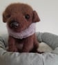 New Born Chocolate Labrador Puppy, dotpebblesknit Design, Knitted Puppy - Image 8
