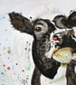 Nosy Cow. Original painting - Image 7