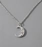 Silver Moon Pendant and Chain 