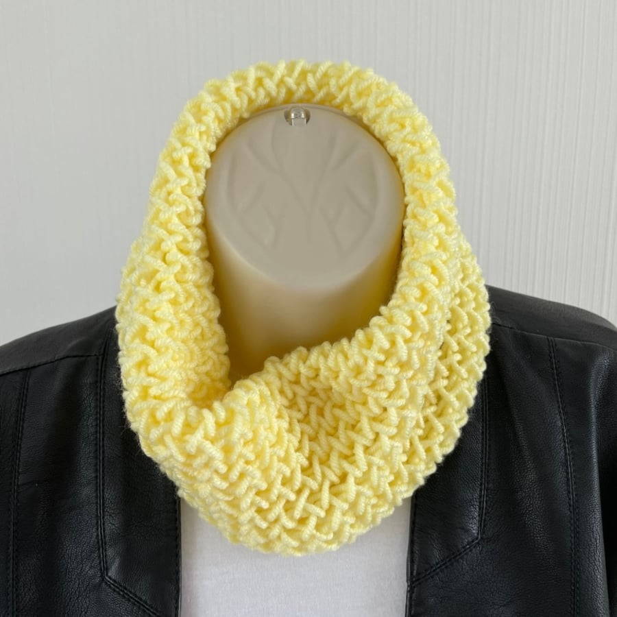Yellow Neck Warmer, Cowl Snood, FREE DELIVERY 