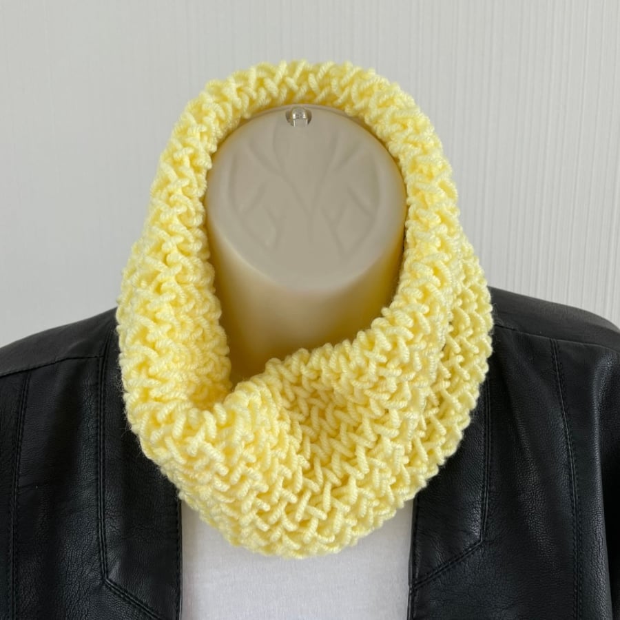 Yellow Neck Warmer, Cowl Snood