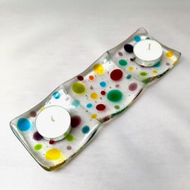 Polka Dot Candle or Trinket Tray