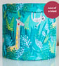 round drum table-lamp lampshade rainforest jungle sloth giraffe nursery child's  - Image 1